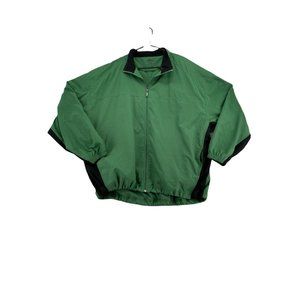 PGA TOUR Jacket Men's Long Sleeve Full Zip Windbreaker Green Black Extra Large